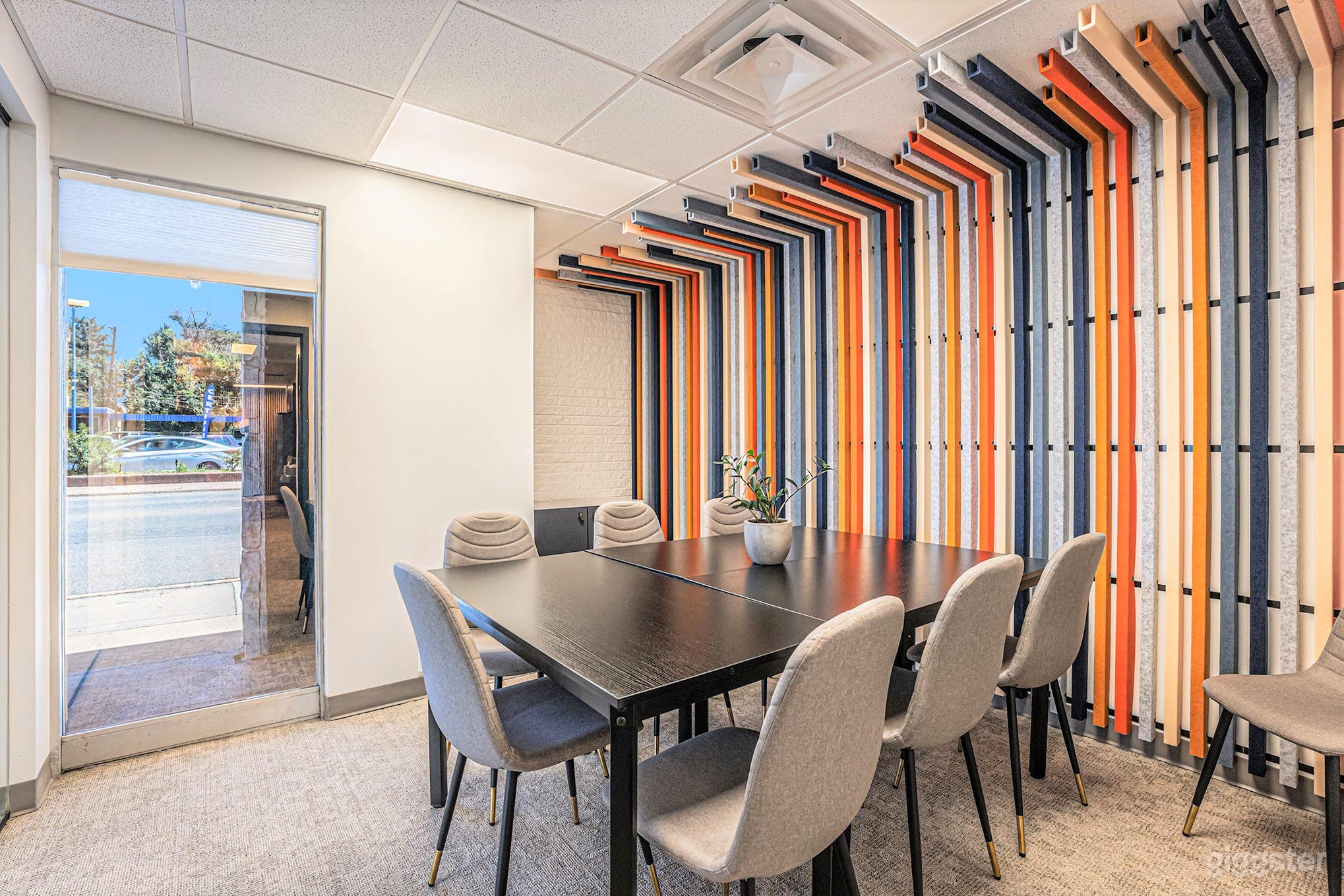 Floor to ceiling exterior window and floor to ceiling interior window for tons of light.