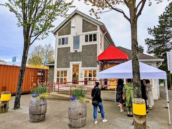 stand alone building in tourist sector of vancouver - granville island