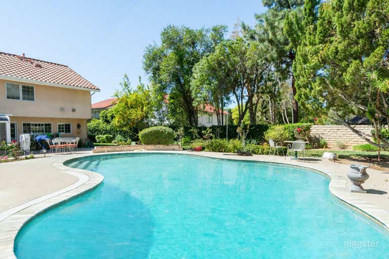  Back yard with pool view 