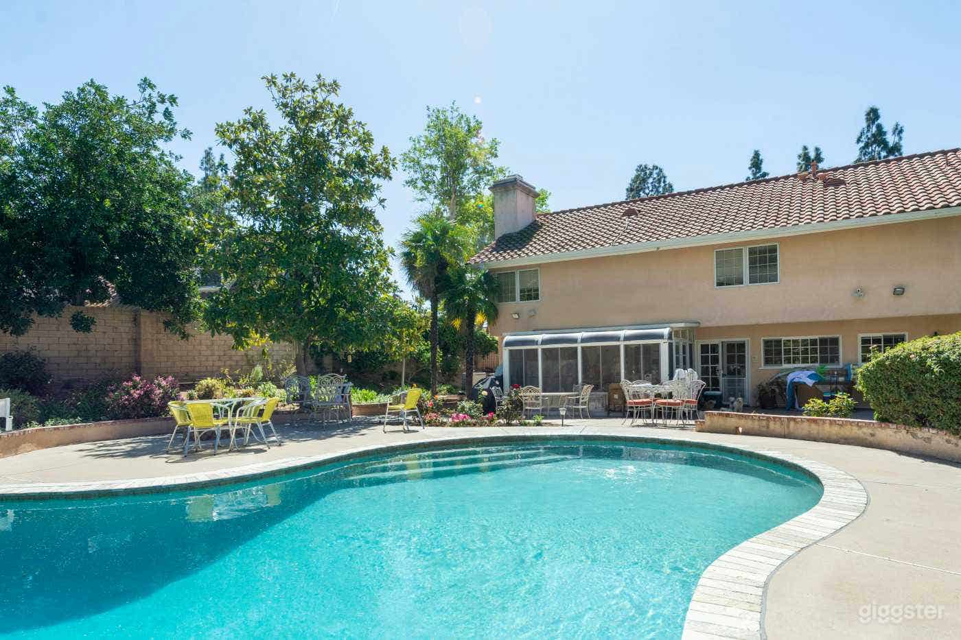 Rear of Property, with pool view