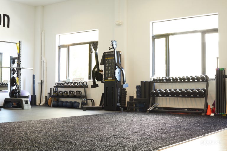  The Training Room is a 910 sq. ft that is part black rubber and black artificial turf and has state of the art training equipment. 