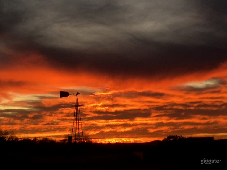  Our windmill in a Santa Fe sunset 