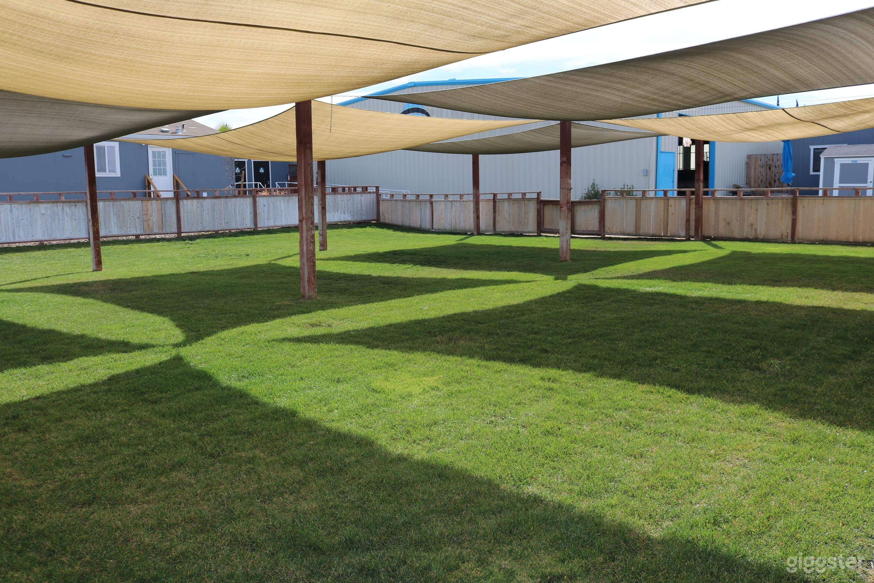 Covered grass areas