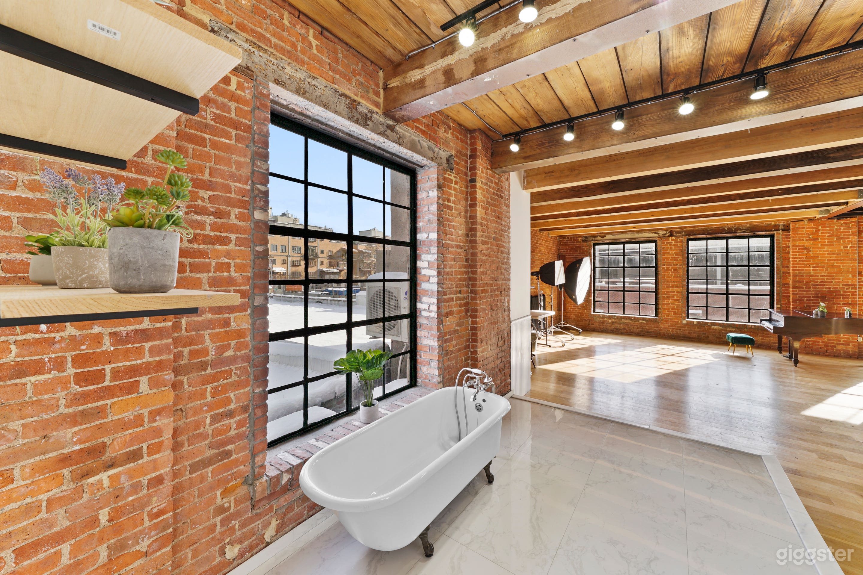 Elegant Clawfoot Tub and Historic Art Wall Photo 1