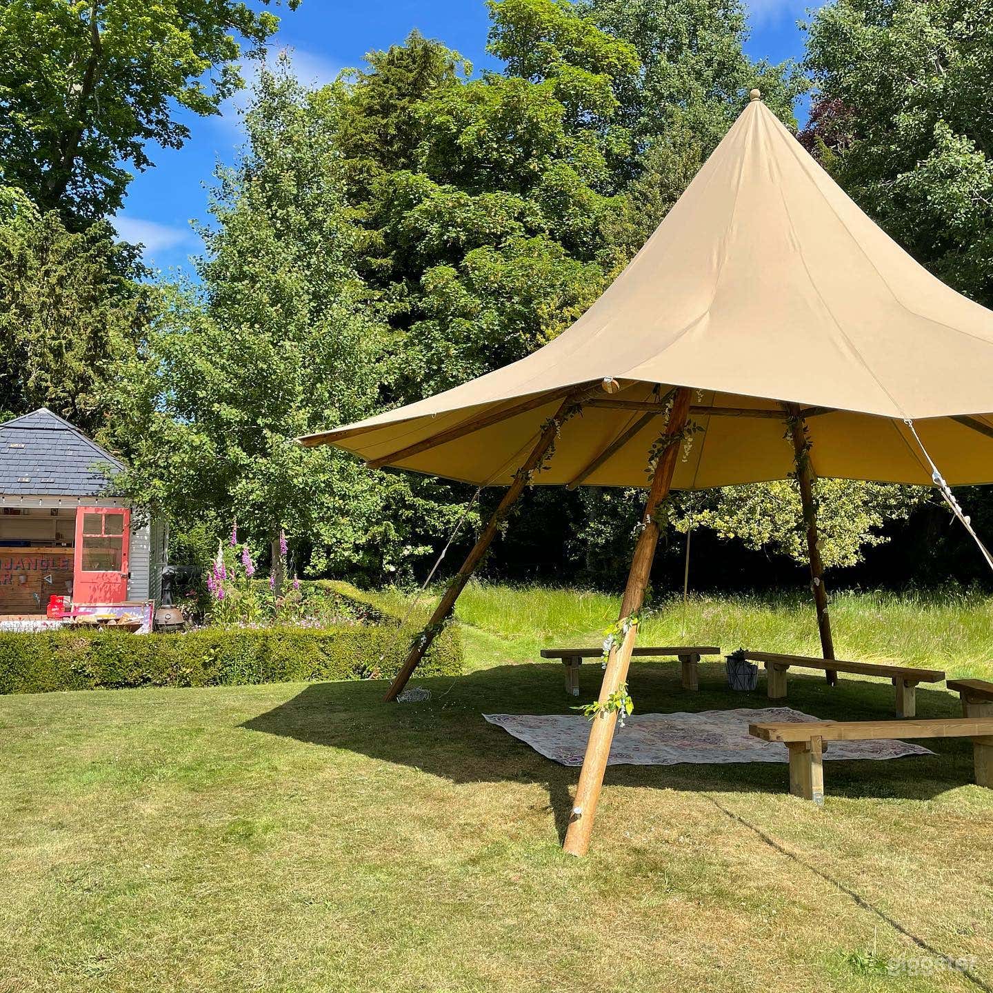 Outside Tipi and Marquee with Garden Photo 4