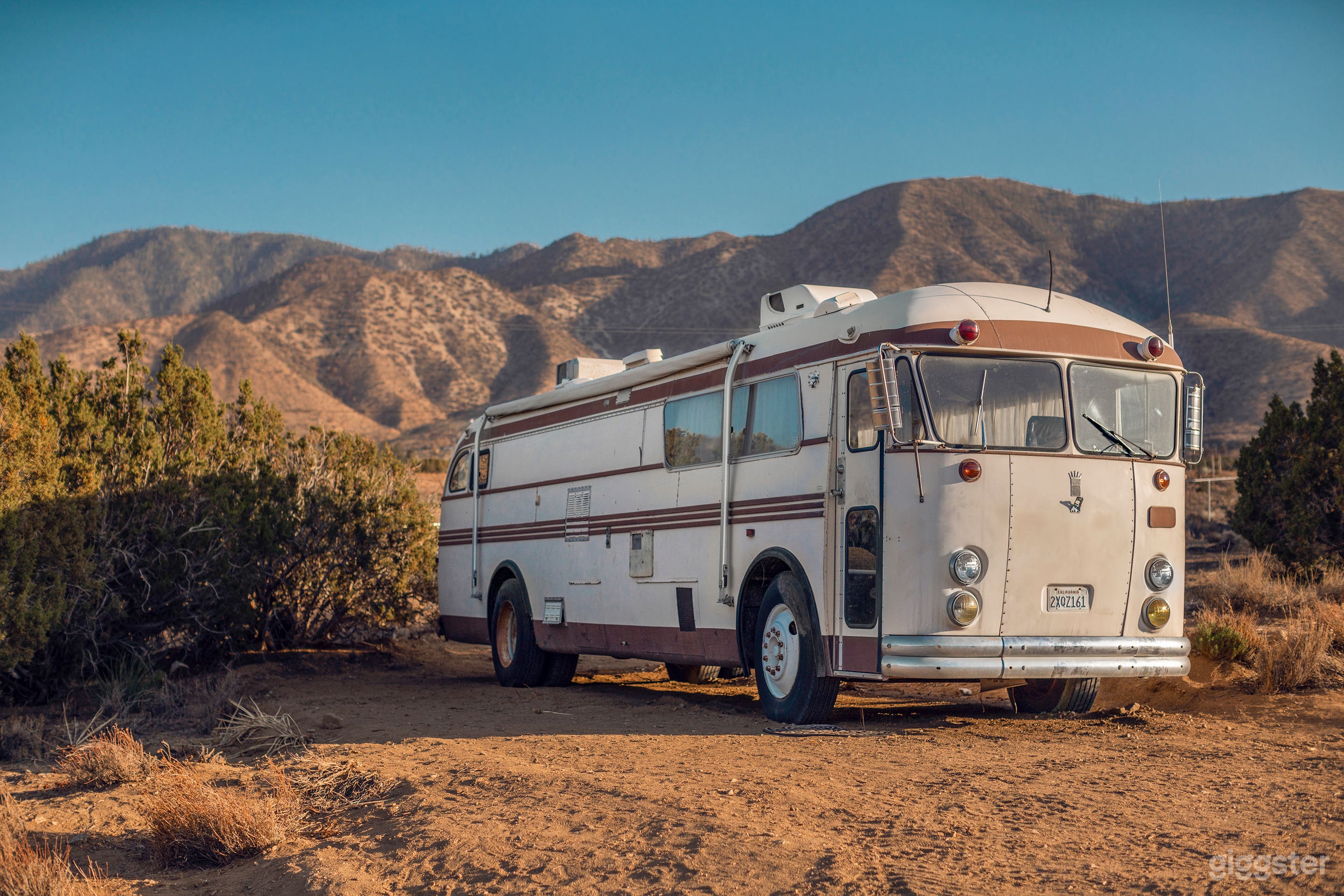 1970s bus with 70s decor inside.