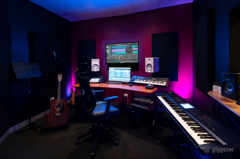  Voll ausgestattetes Musikproduktionsstudio 4 mit Profi-Equipment & Instrumenten 