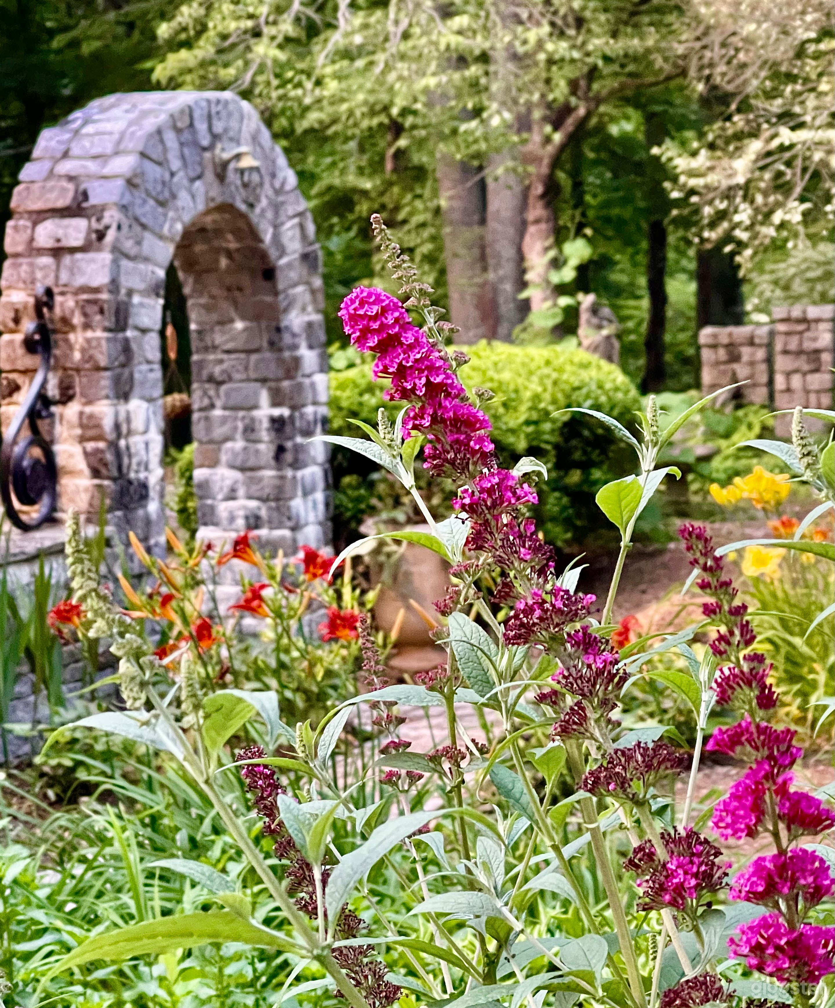 Breathtaking lush gardens accent multiple areas on the 8.5 acre estate.