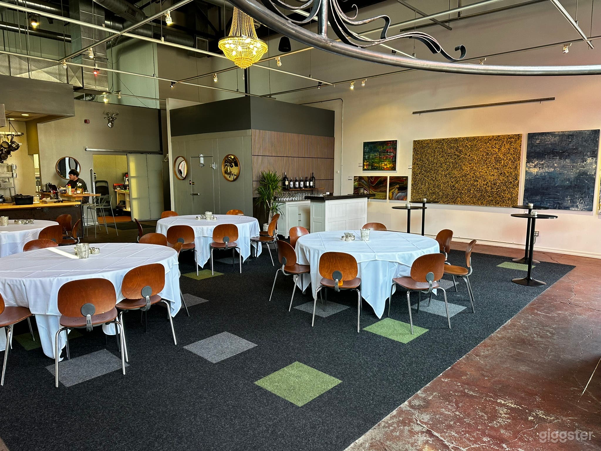 New bar &amp; set up for small tasting event. 