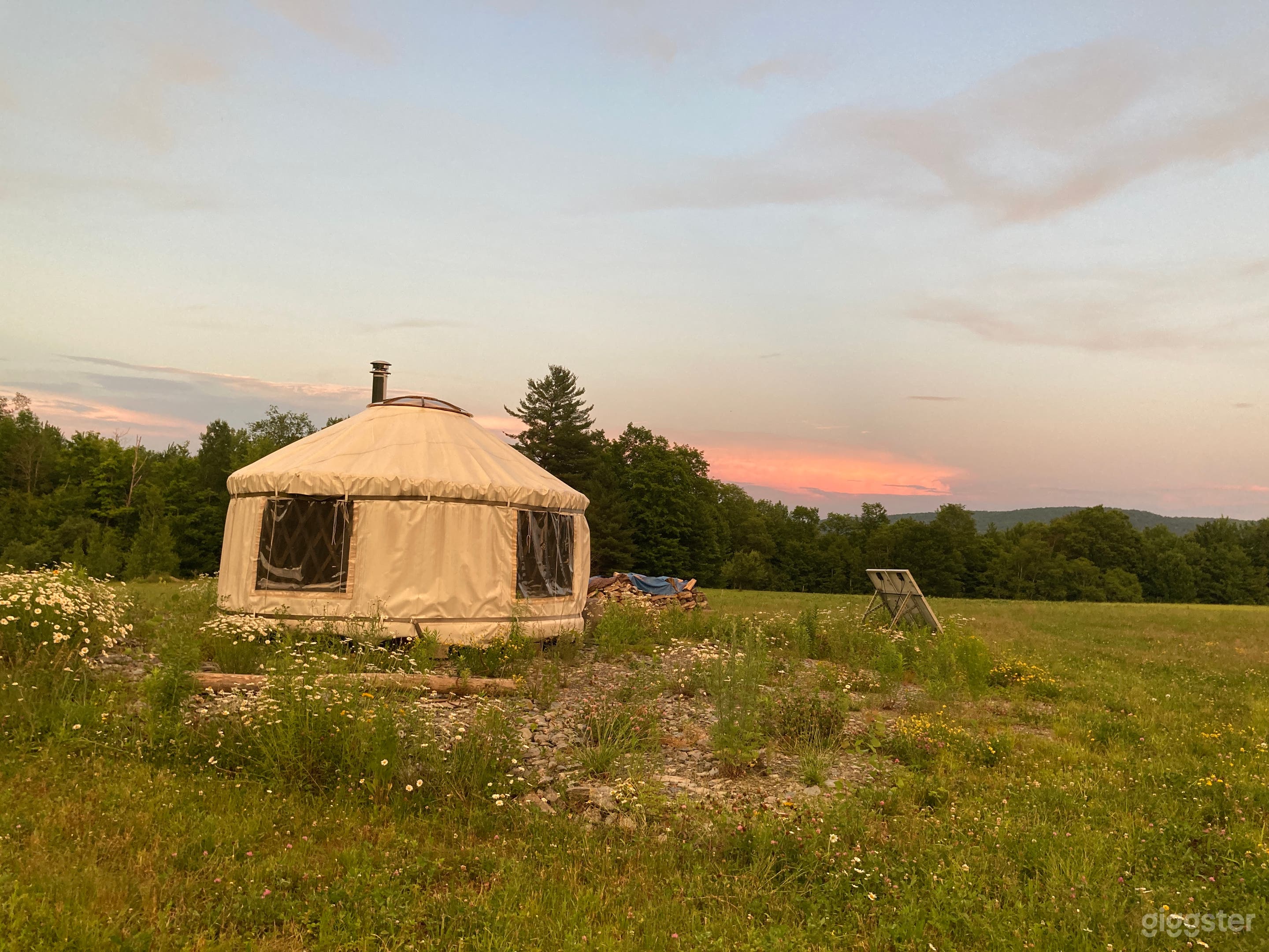 Yurt in 12 acre meadow