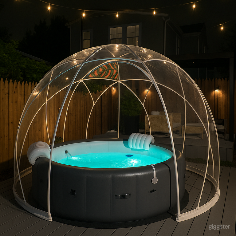  Private party room with outdoor lounge garden with firepit 