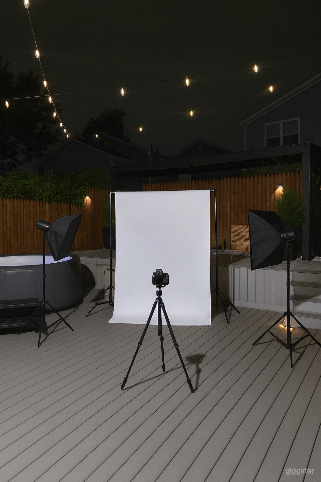 Private party room with outdoor lounge garden with firepit Photo 4