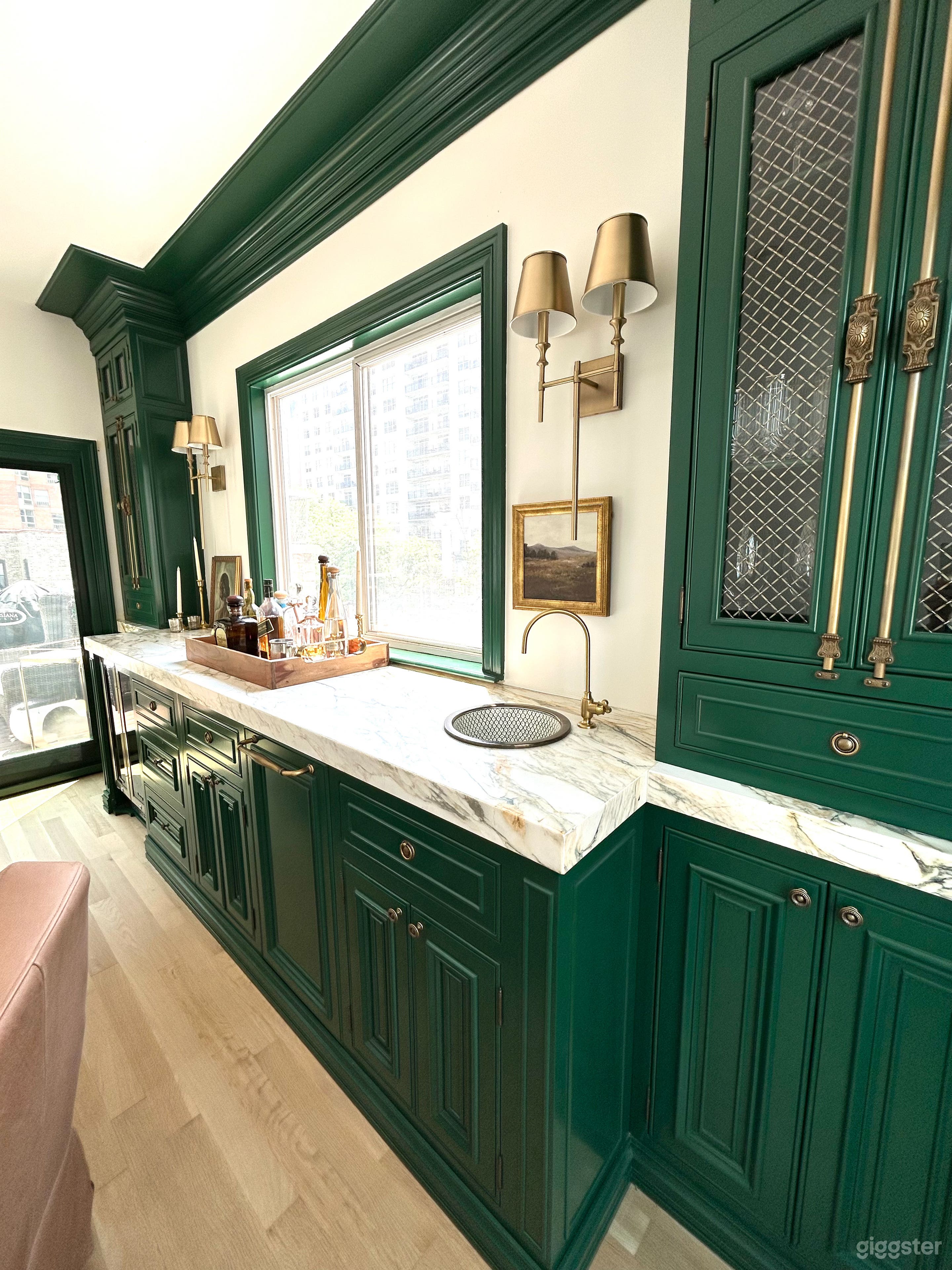 4th Floor Rooftop Bar . Two outdoor decks . One on each side of this bar. 