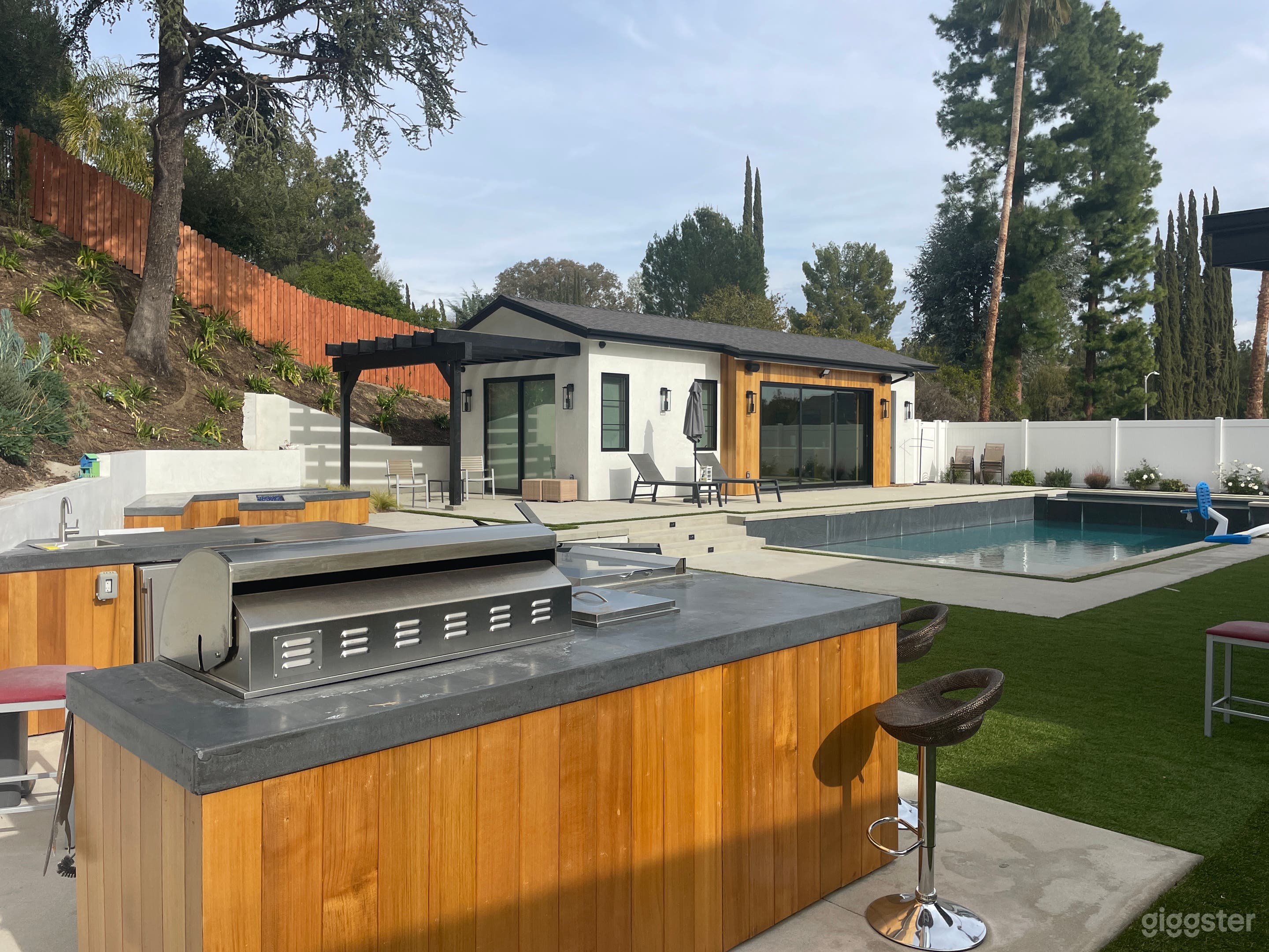 Tropical exotic backyard in tarzana hills  Photo 1