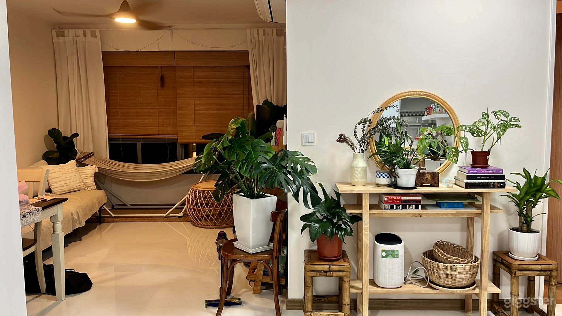 Another addition is our hallway console. It provides a good visual flow and connection of the kitchen space and the living room