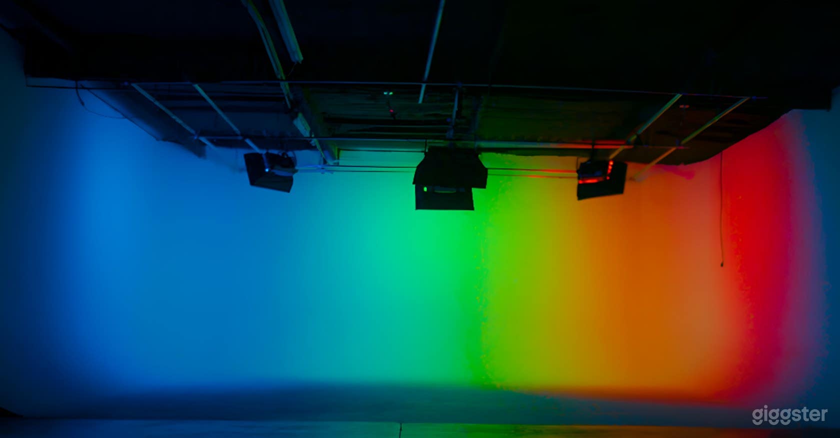 Pre-Lit RGB Cyc Wall Warehouse | Pink Box Studios Photo 1