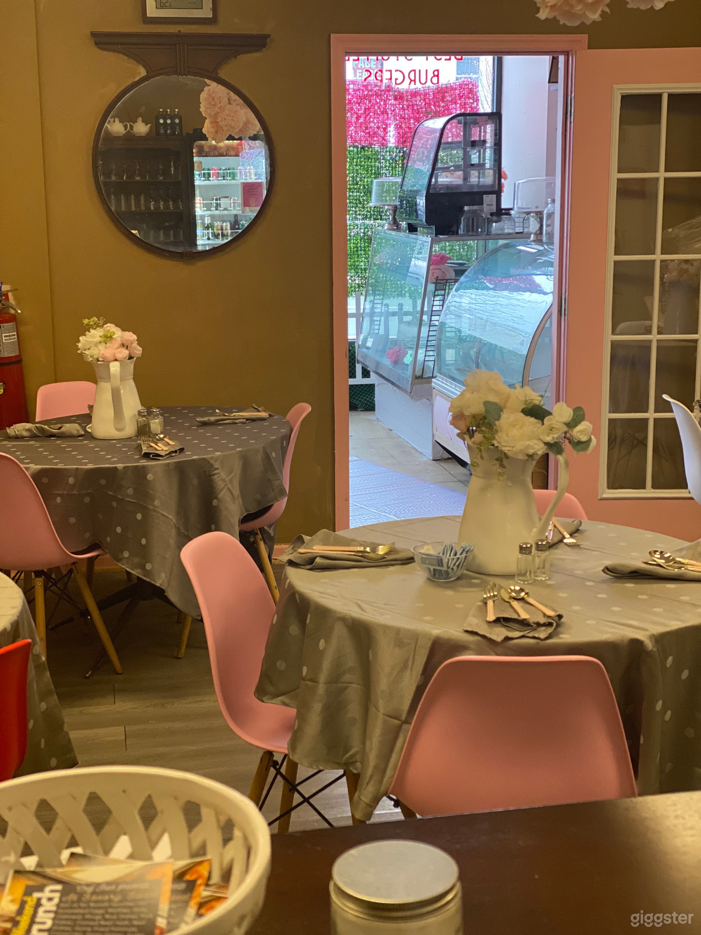 Each table seats 4-5