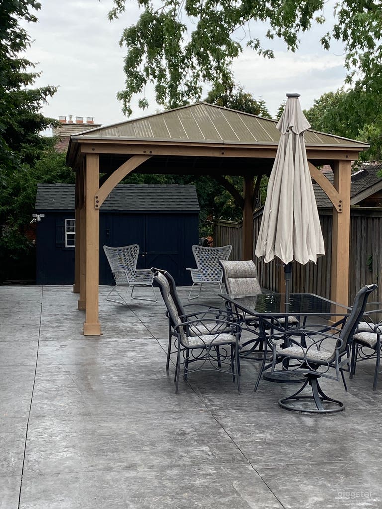  Gazebo and concrete patio 