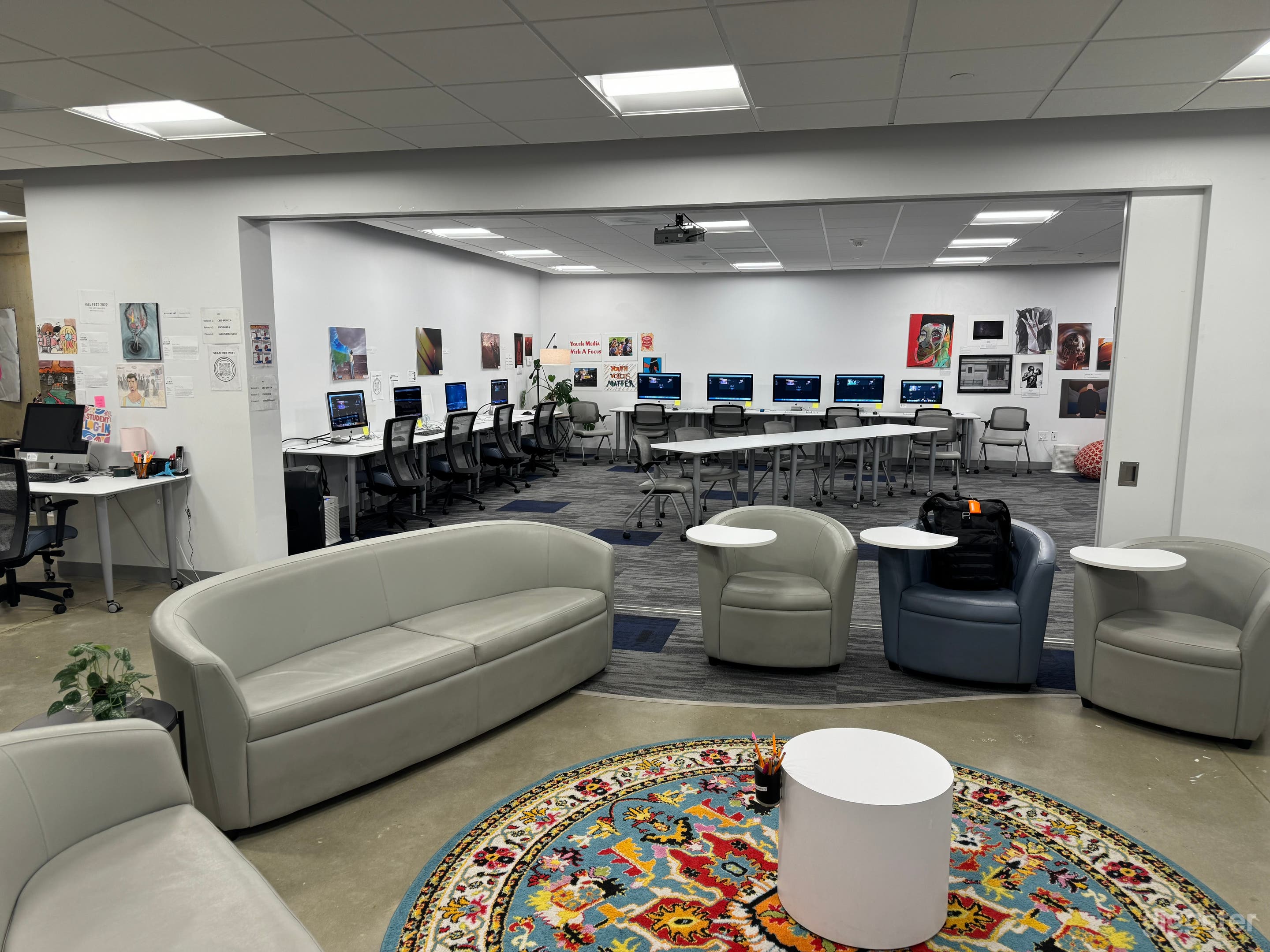 Main meeting space with classroom