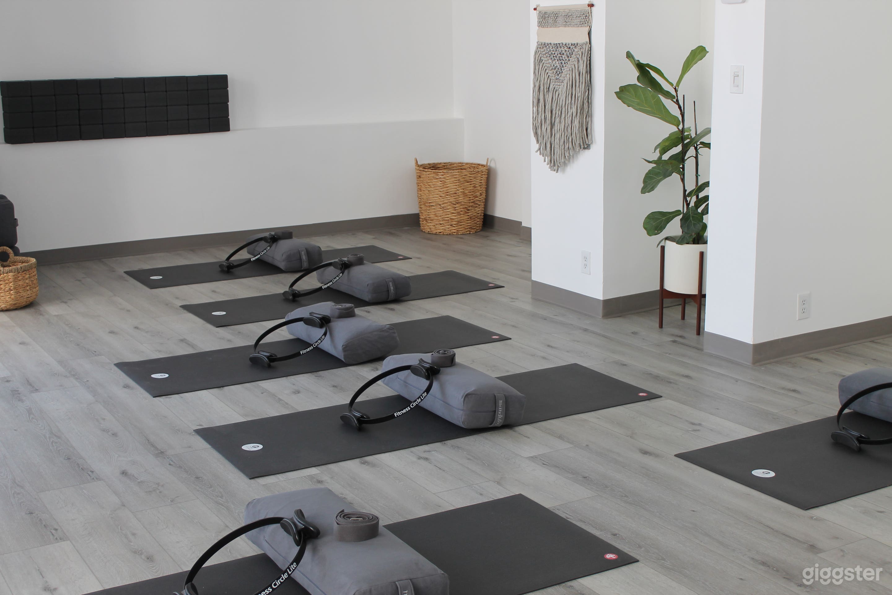Pilates/yoga studio setup