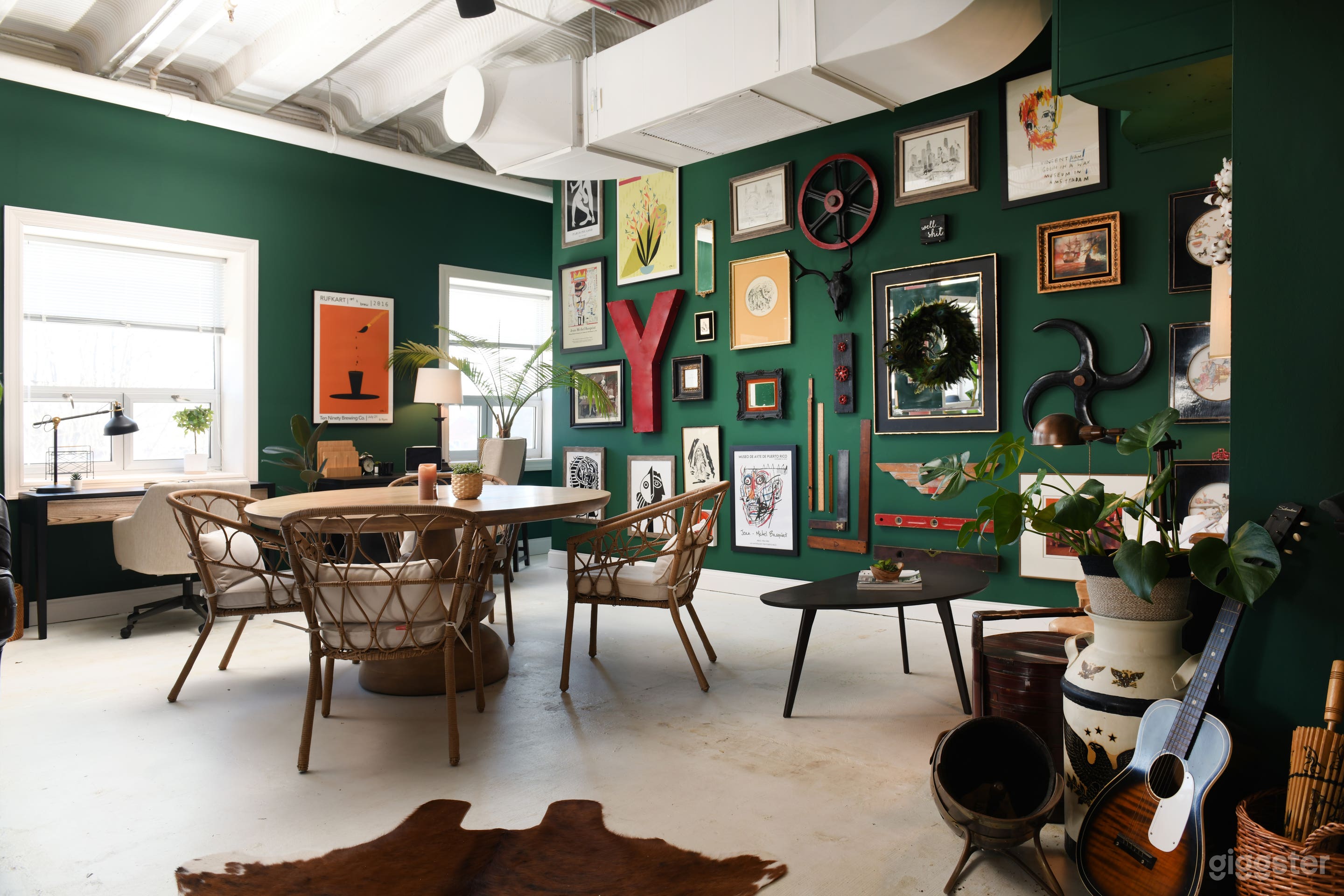 table and 4 chairs, 
can seat 6-8