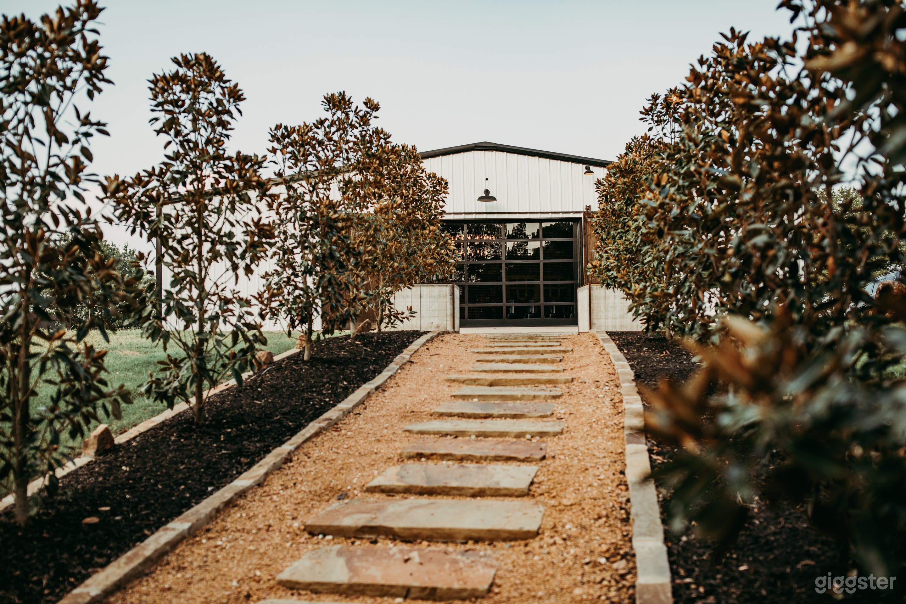 outdoor pathway looking towards the main venue hall