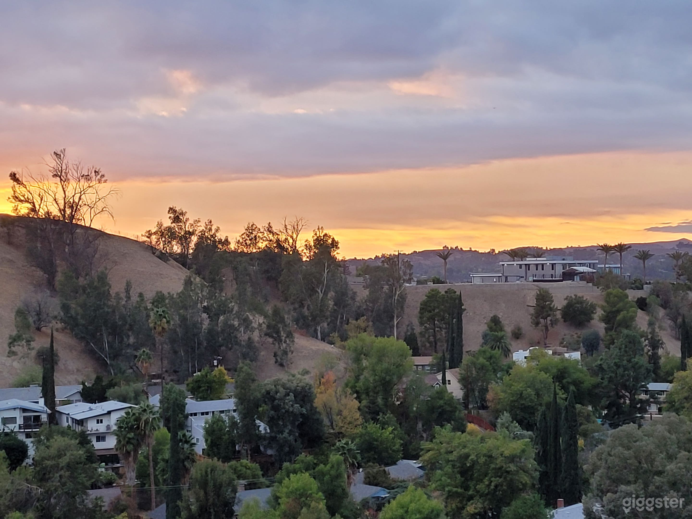 Back yard sunset