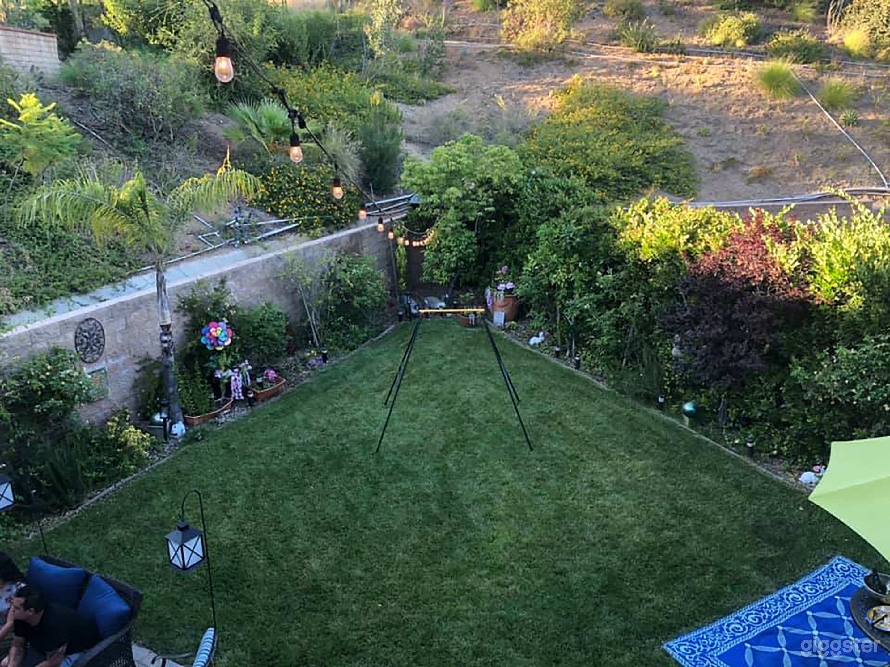 Backyard - photo taken from our porch, plenty of space to shoot with 3 cameras.