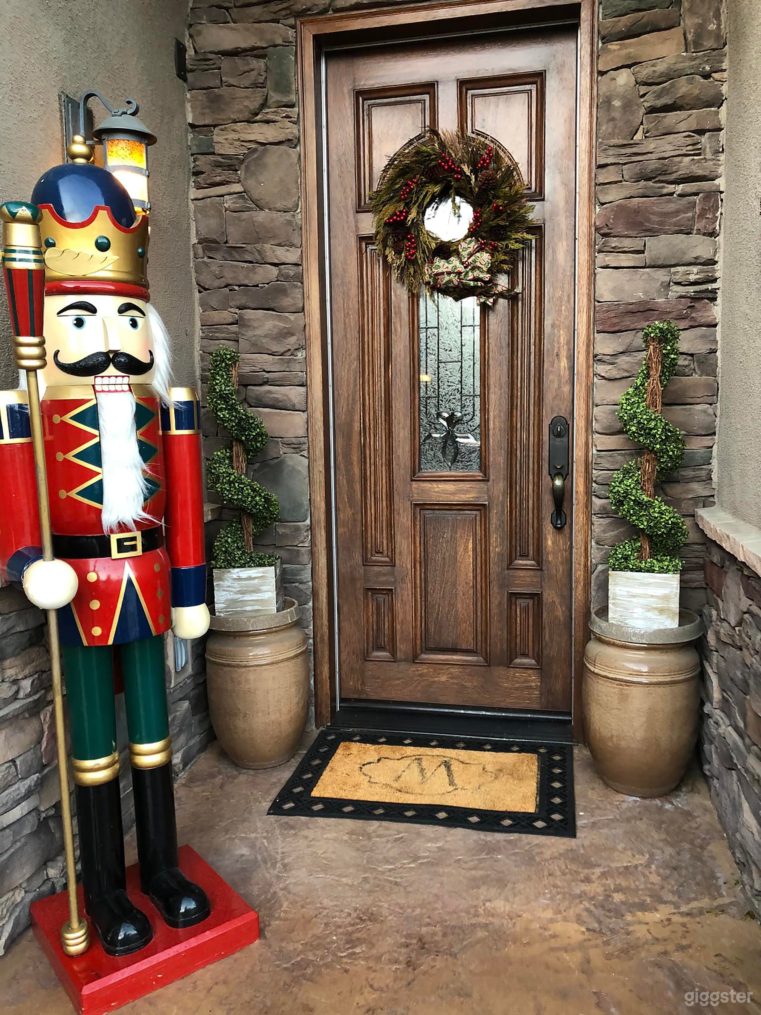 Our front door Christmas decoration.