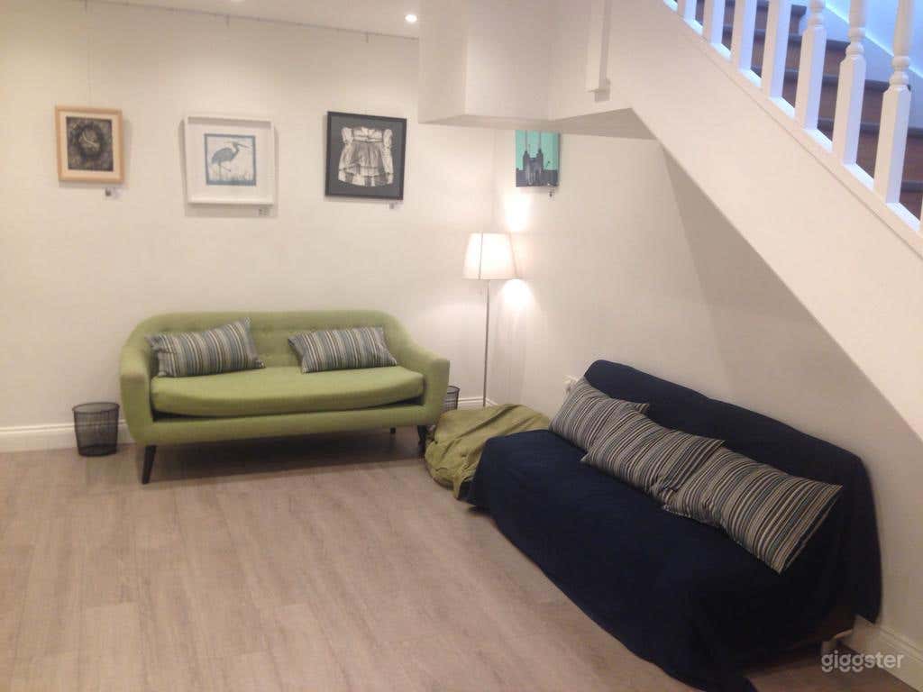 Relax on the sofa in our downstairs space