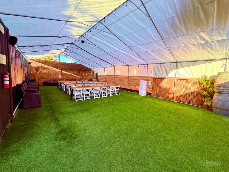  Event Tent with Speakeasy Beach, Game Tent & Catering Area 
