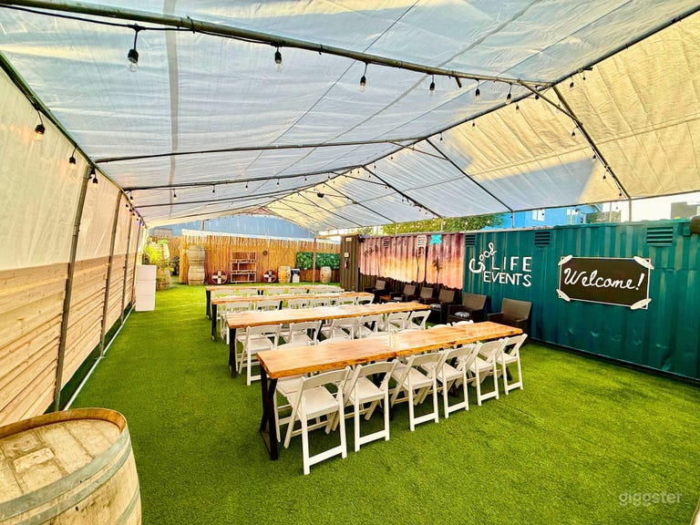  Event Tent with Speakeasy Beach, Game Tent & Catering Area 