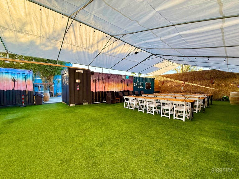  Event Tent with Speakeasy Beach, Game Tent & Catering Area 