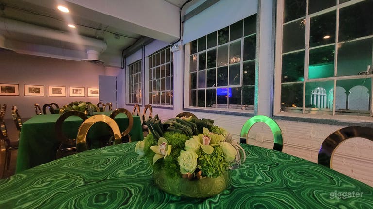  Rented tables and chairs for an evening event in the Hudson Showroom.  