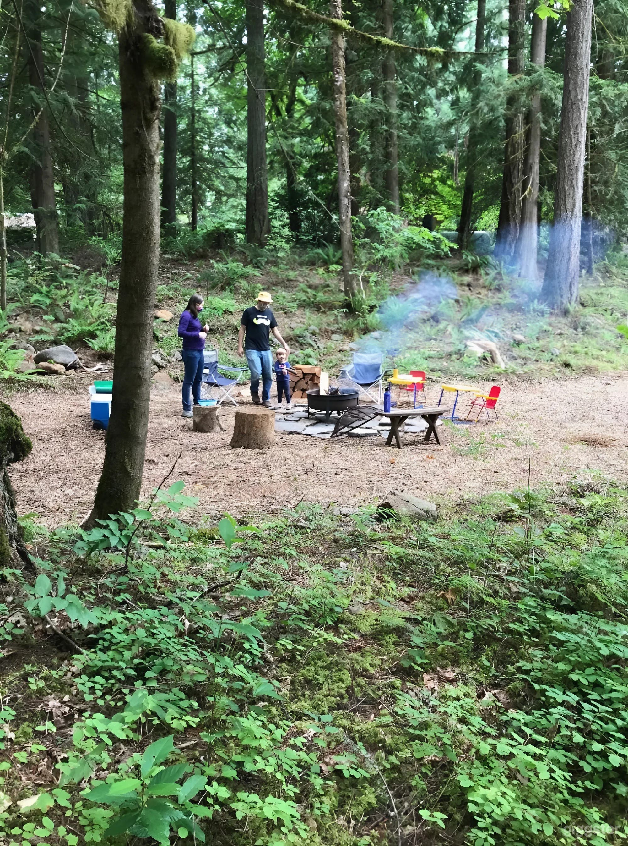 Scenic Tent Sites with Bath House Access – Meadow, Garden &amp; Forest Options Photo 2