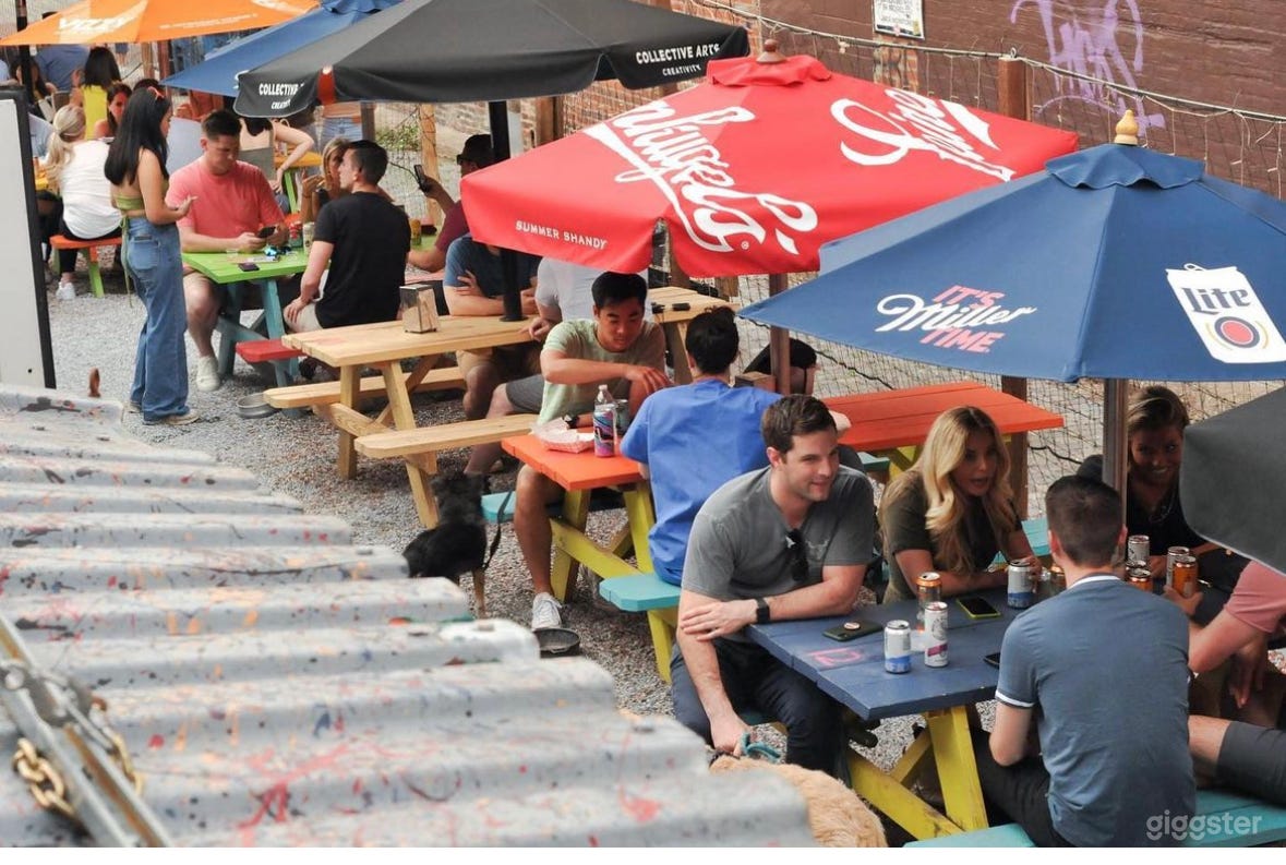 Bright Outdoor Beer Garden Photo 3