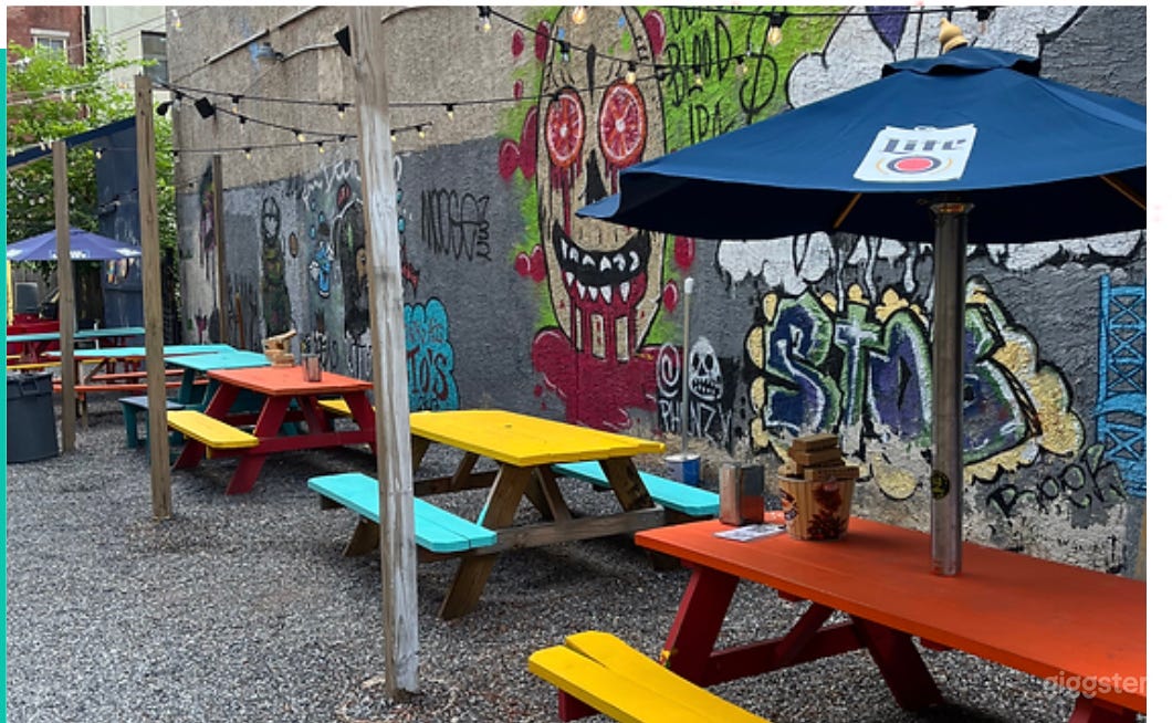 Bright Outdoor Beer Garden Photo 2