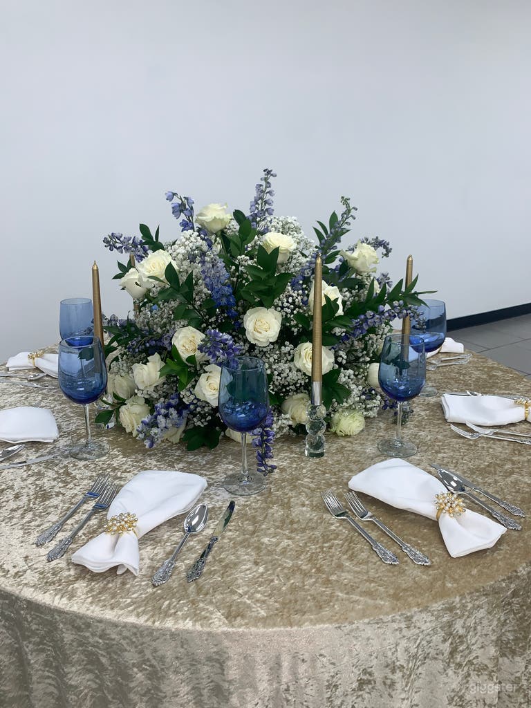  Elegant Indoor Event Space with Blank Canvas 