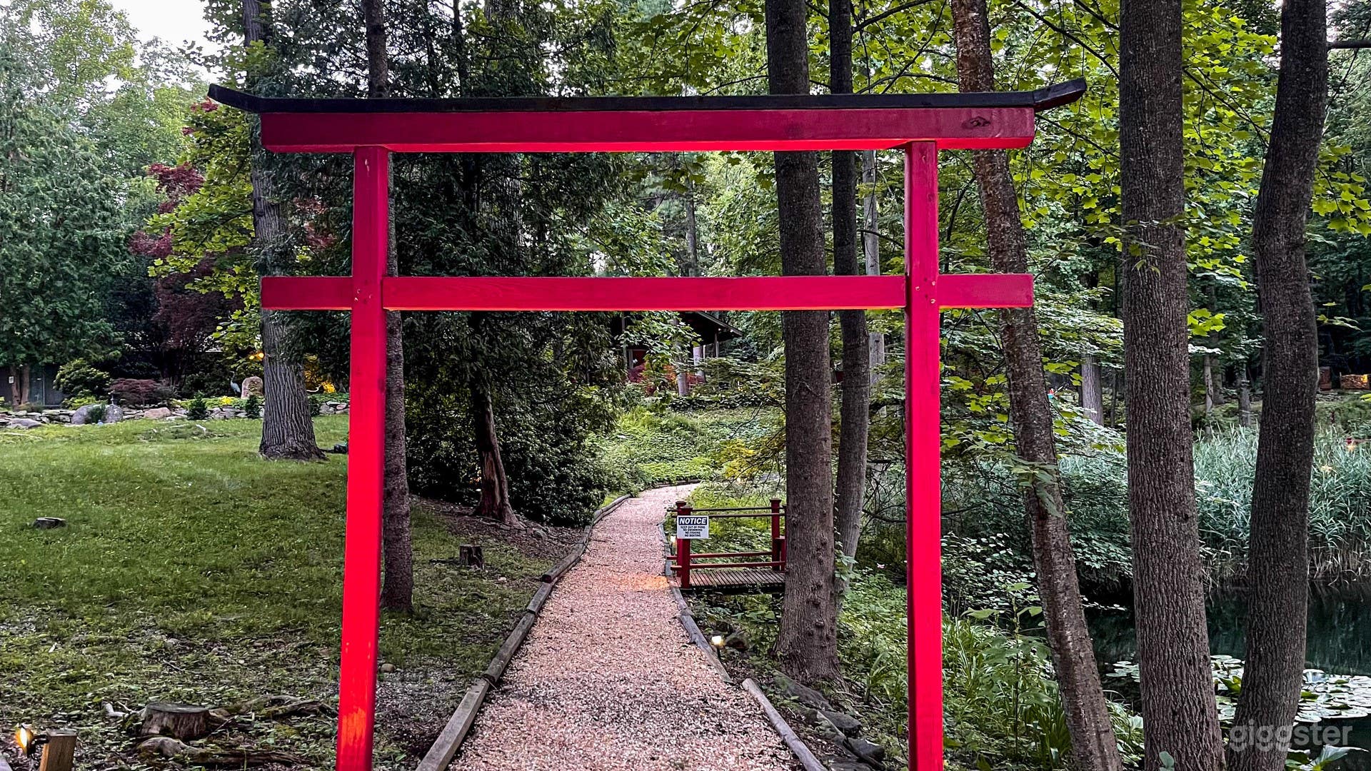 Path around the natural fish pond