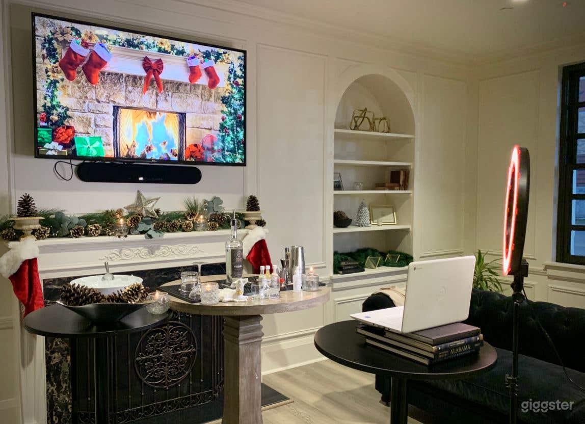 Blue and White themed Executive Lounge Room Bar in Birmingham Photo 4