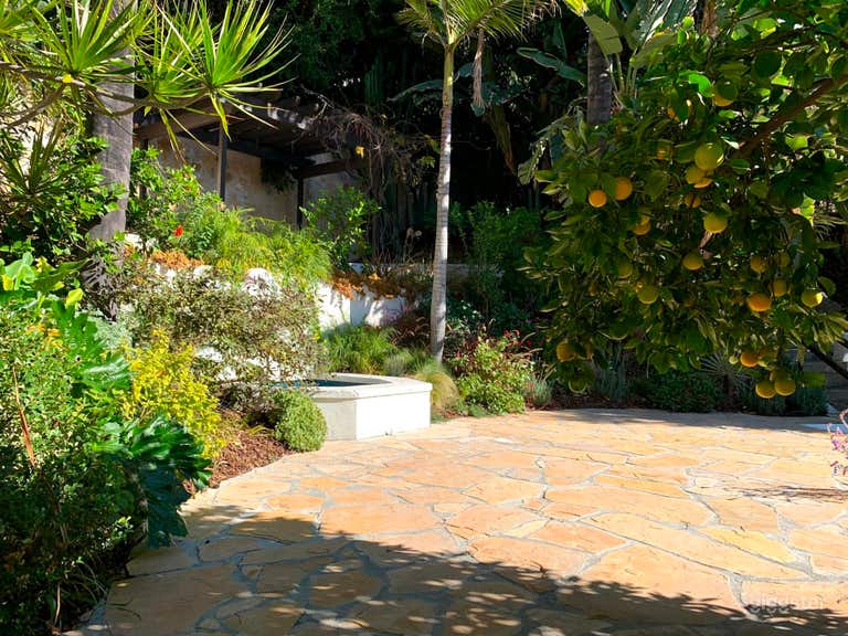  Terraced Spanish Style Garden with Fountain 