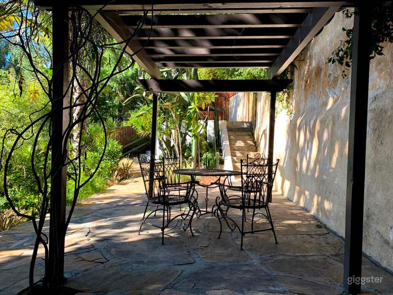  Terraced Spanish Style Garden with Fountain 