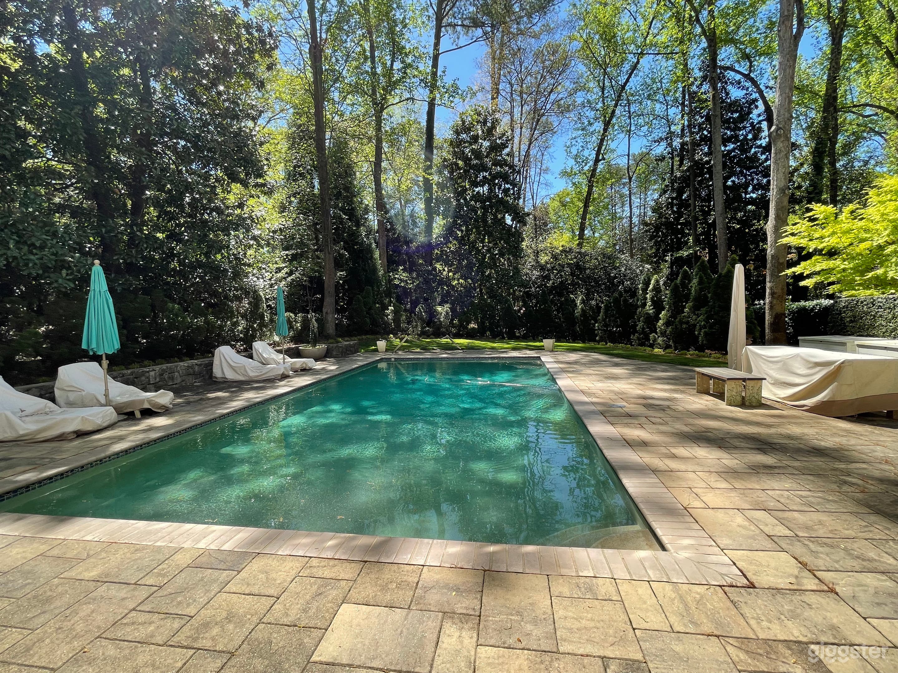 Long View of the heated, saltwater pool