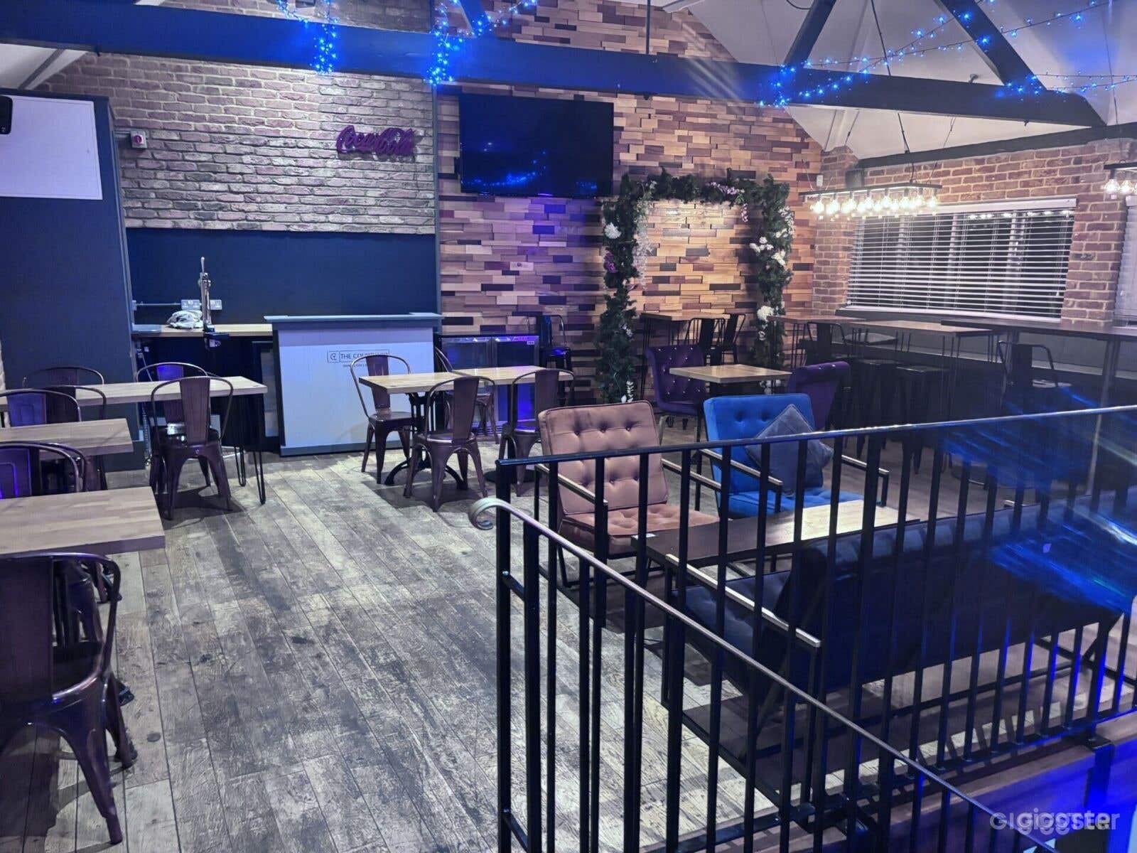 Stylish Upstairs Lounge with Pool Tables for Events &amp; Celebrations Photo 2