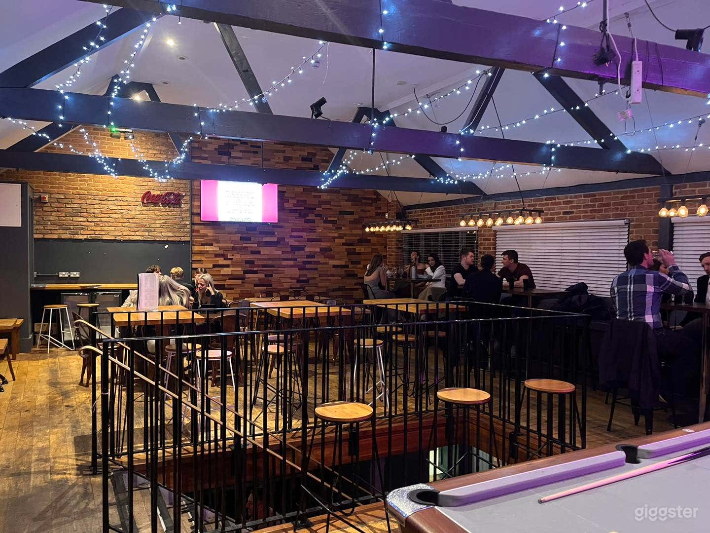 Stylish Upstairs Lounge with Pool Tables for Events &amp; Celebrations Photo 3