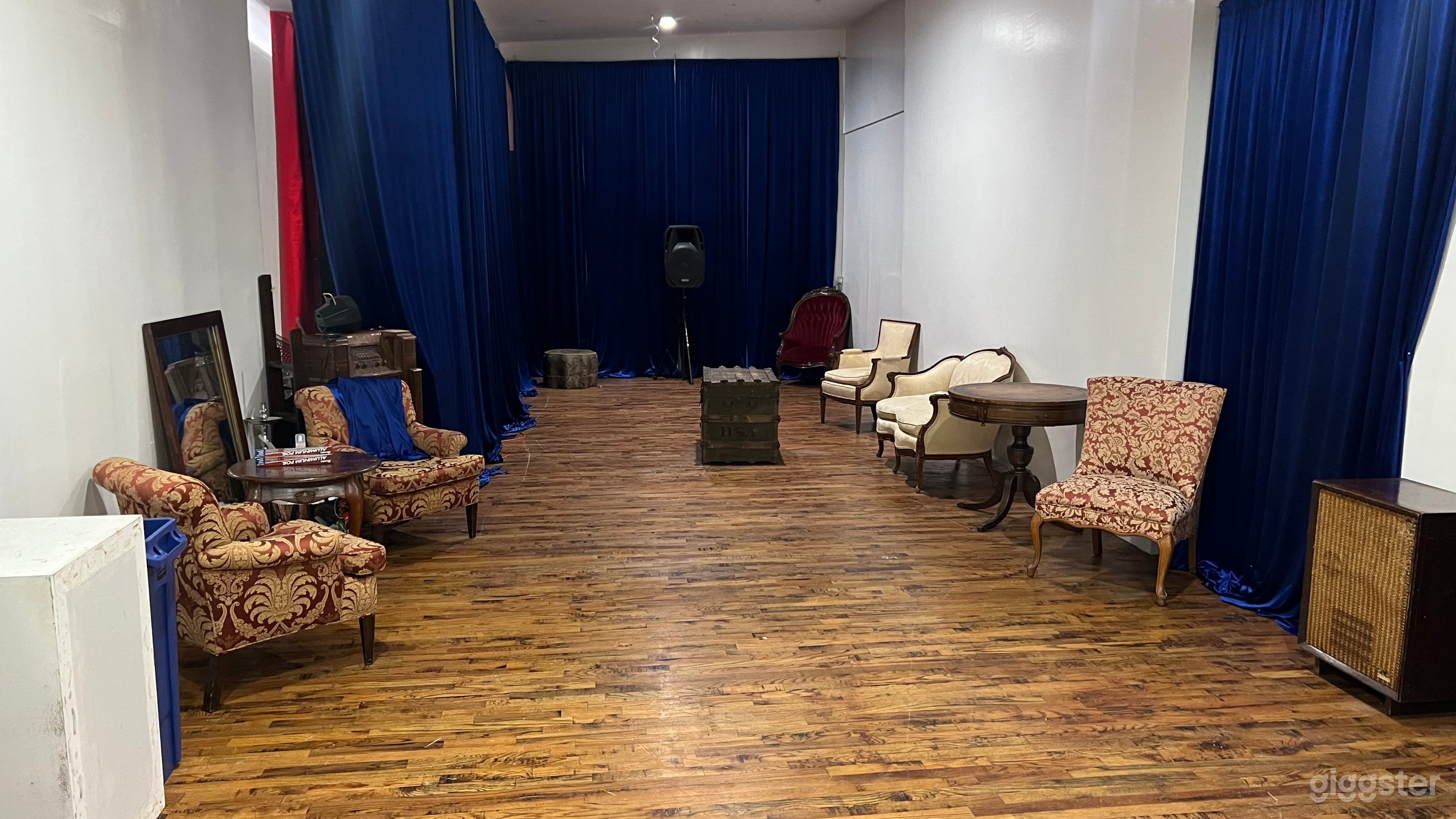 Enough space to design a podcast or design a shoot. 