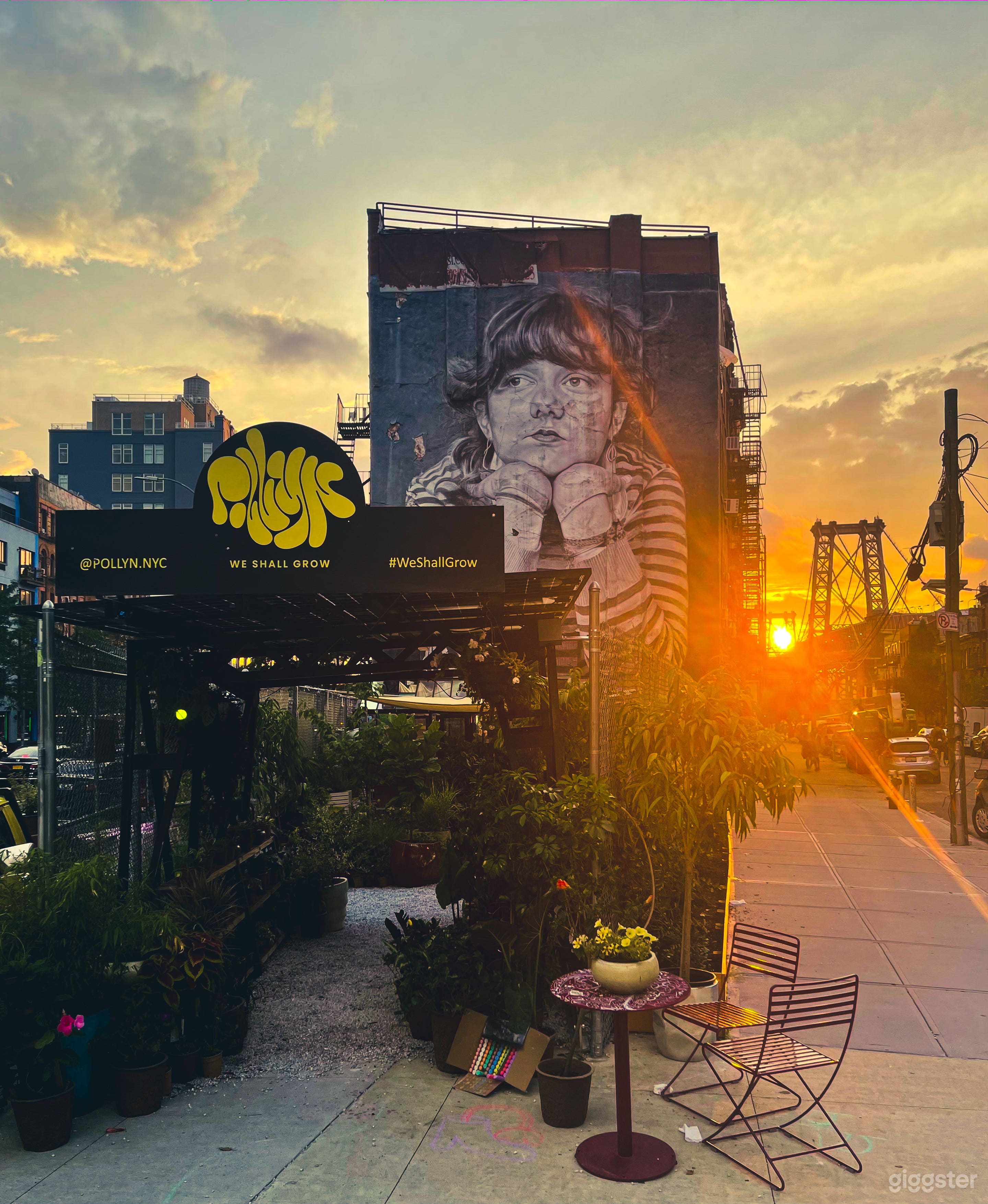 Front view with Williamsburg Bridge in the back