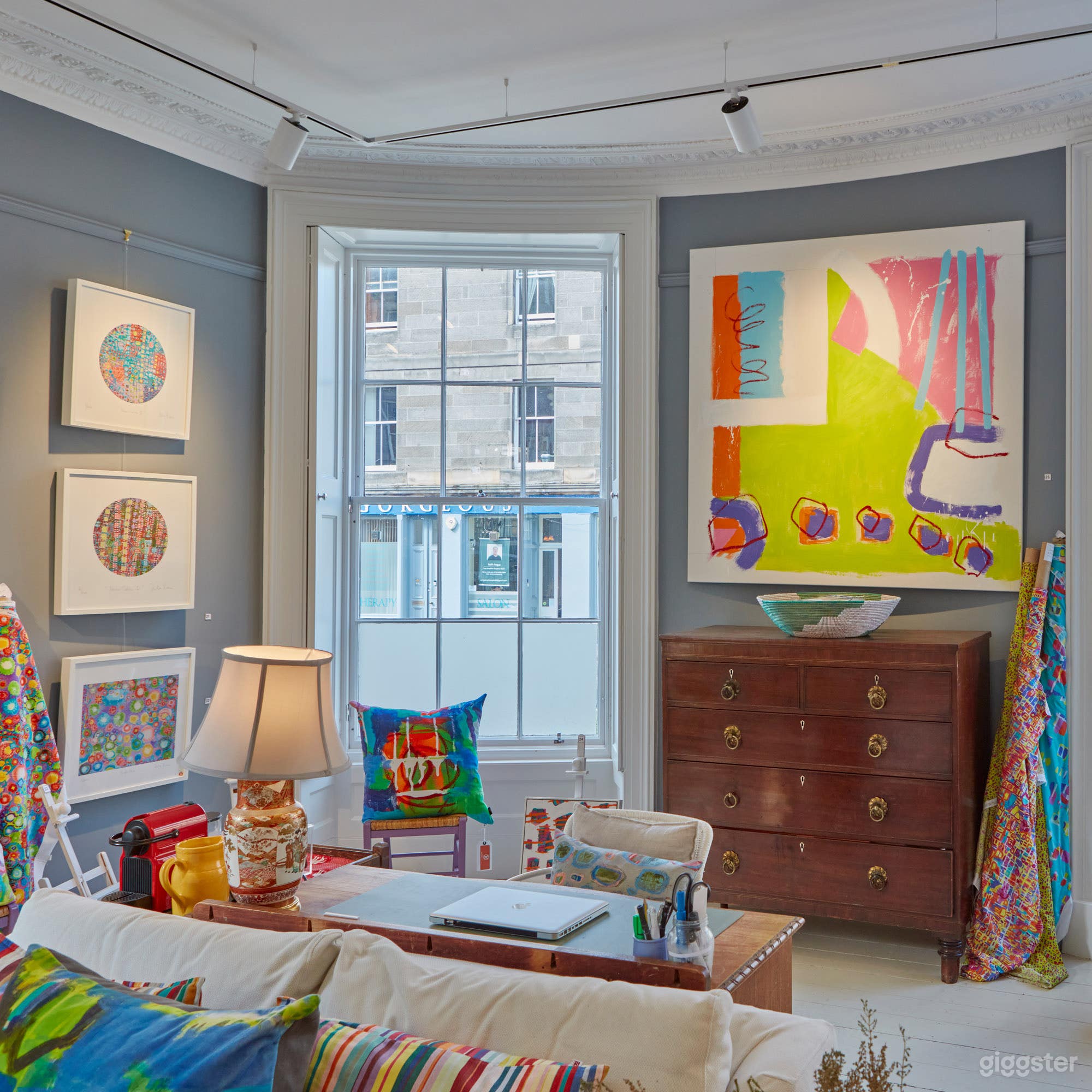 View of Hamilton Row from Bow fronted Drawing Room windows