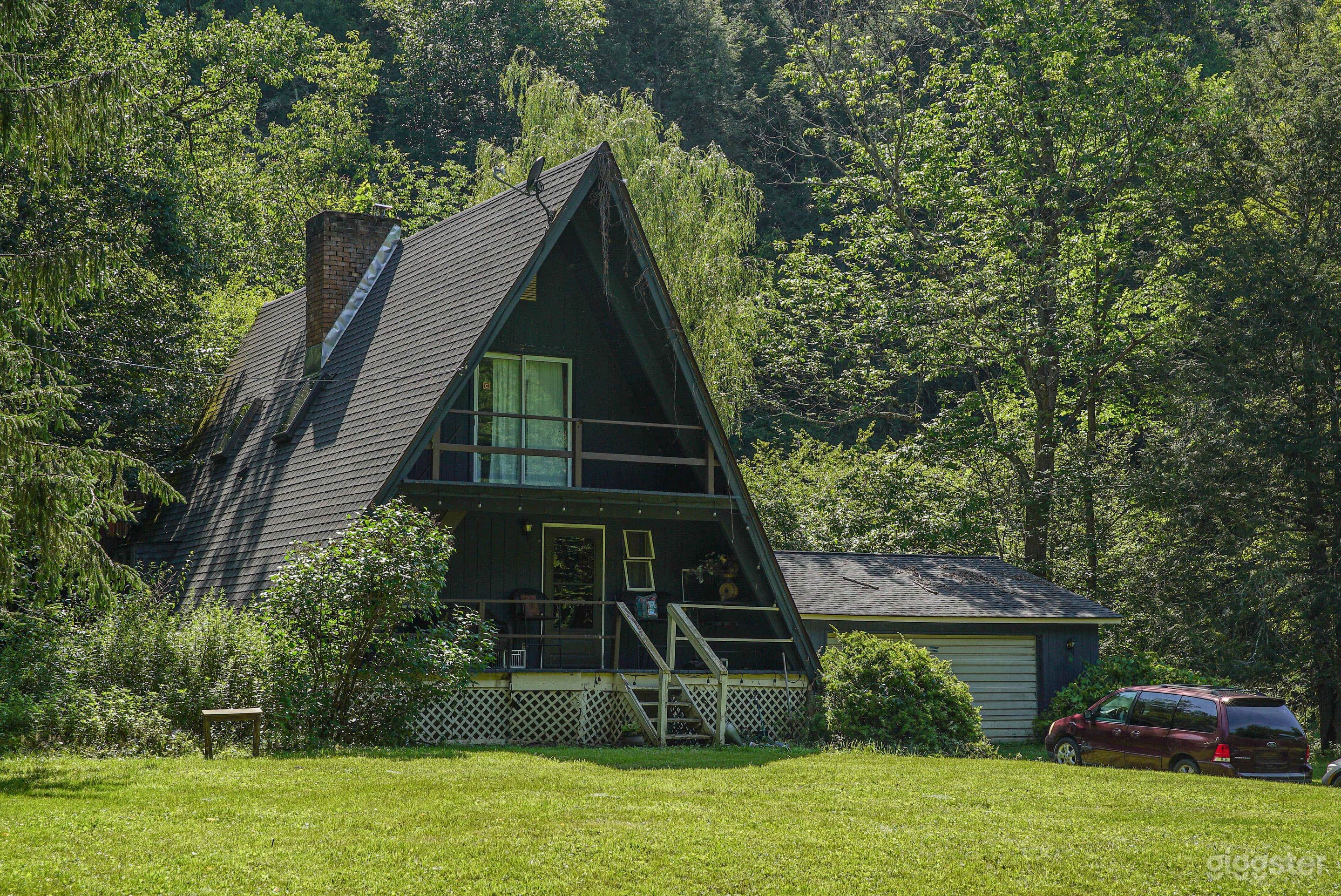 Catskills A-Frame Cabin With Big Yard and Stream  Photo 1