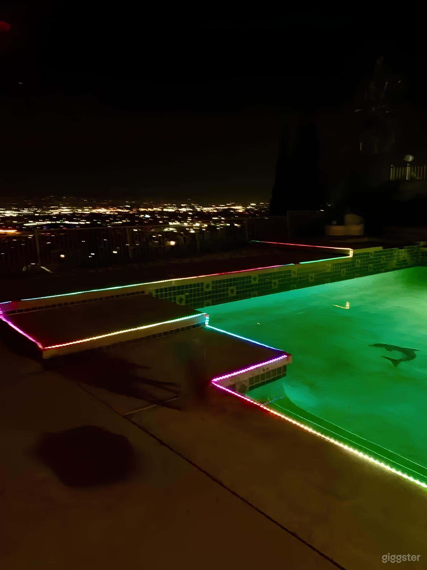 Scenic Hillside Pool with Attached Spa Photo 3